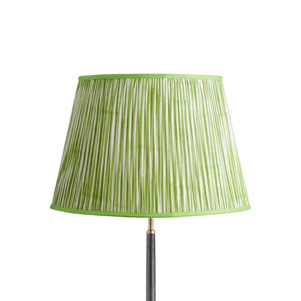 45cm straight empire shade in classic green chalk stripes