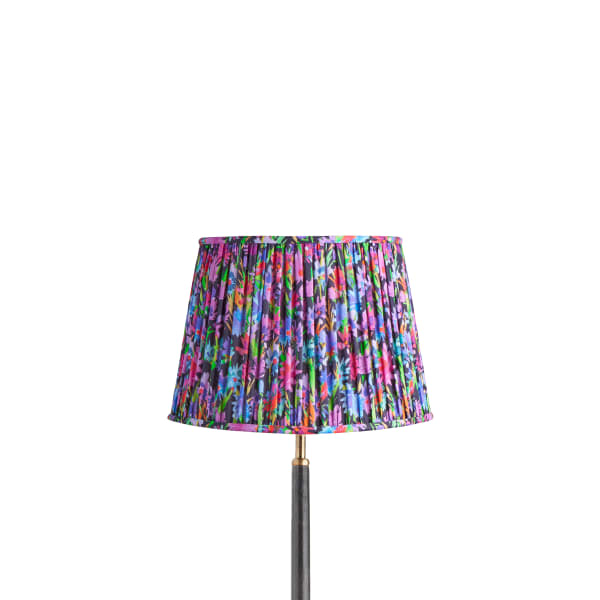 30cm straight empire shade in black English Meadow by Matthew Williamson