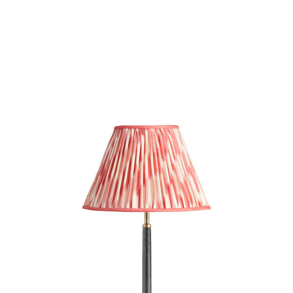 30cm empire silk ikat shade in coral and cream Atlas