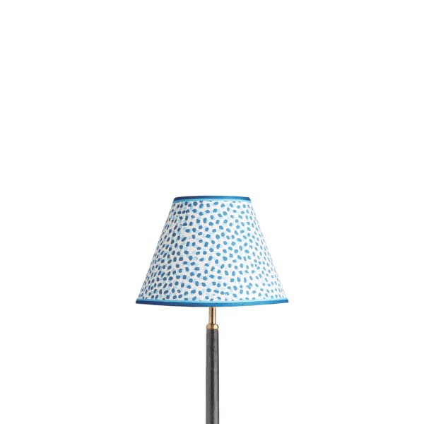 25cm empire shade in blue and indigo Polka Dot paper by GP & J Baker