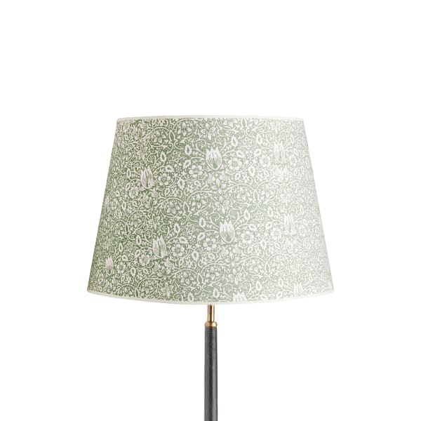 40cm straight empire shade in leafy arbour Borage block printed card by Morris & Co.