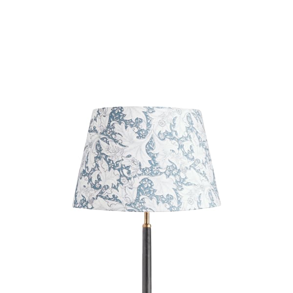 35cm straight empire shade in slate blue Wallflower printed cotton by Morris & Co.