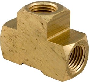 1/4" Brass Tee