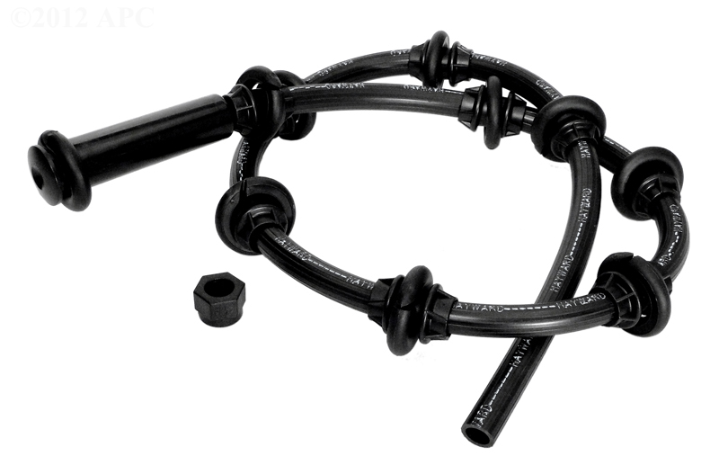 Black Phantom/Viper Sweep Hose w/ Rollers & Mender Nut