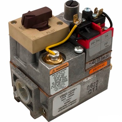 Genuine OEM Propane Gas Combination Valve For Model 53, 53A, 406A Millivolt Pool Heater, 1/2"