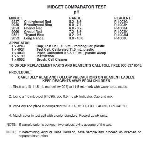 Hydrogen Peroxide and pH Test Kit