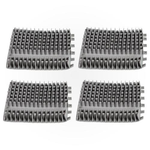 Dolphin Split Style Combination PVC Brush Gray, 4 Pack