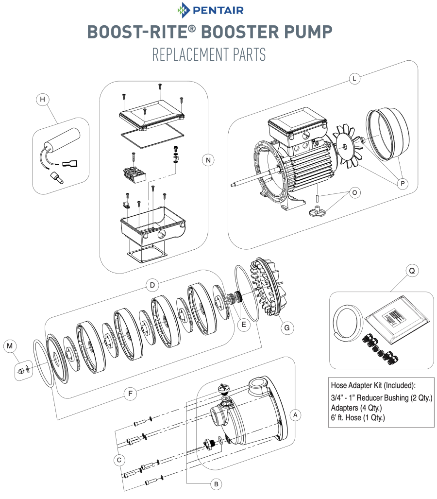 Pentair BoostRite Booster Pump Parts Diagram