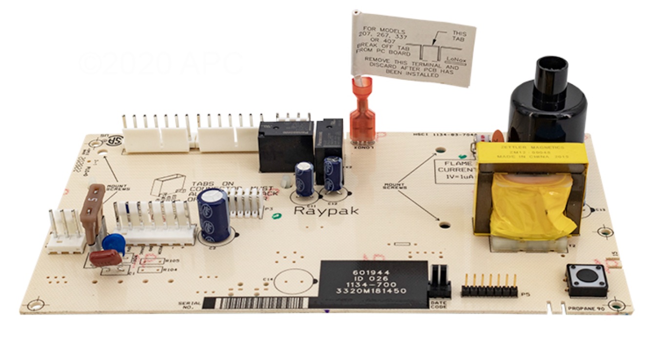 Raypak 206A, 266A, 336A, 406A Digital Atmospheric Gas Heater Parts