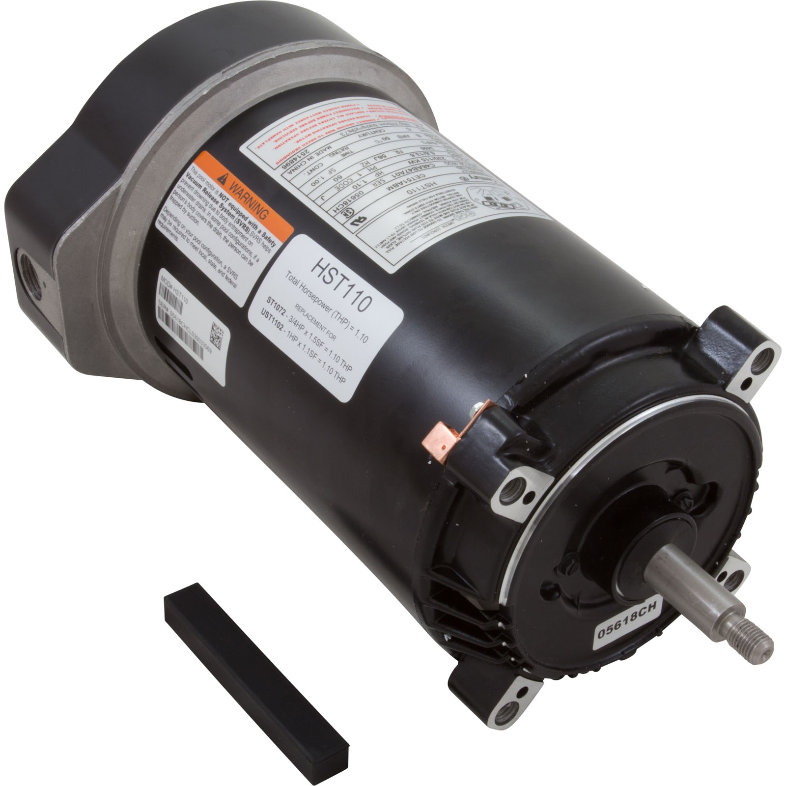 C - Face Pool and Spa Pump Motor 1.10HP 115/230V