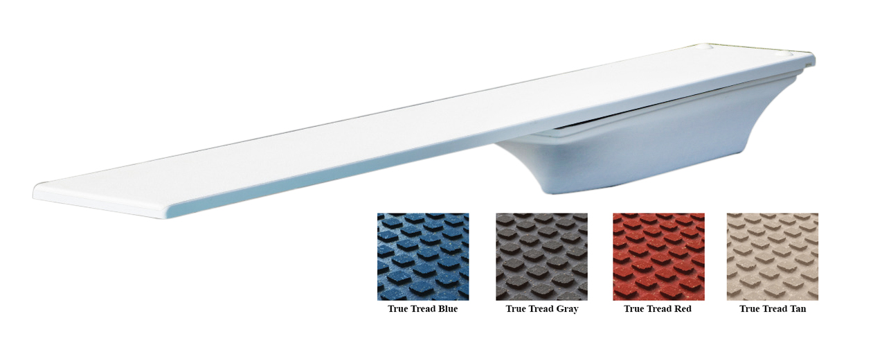 Flyte-Deck II Stand with Board White Stand and 8’ Board With Gray Truetread