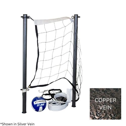 16' Net, Volleyball Set Copper Vein Poles