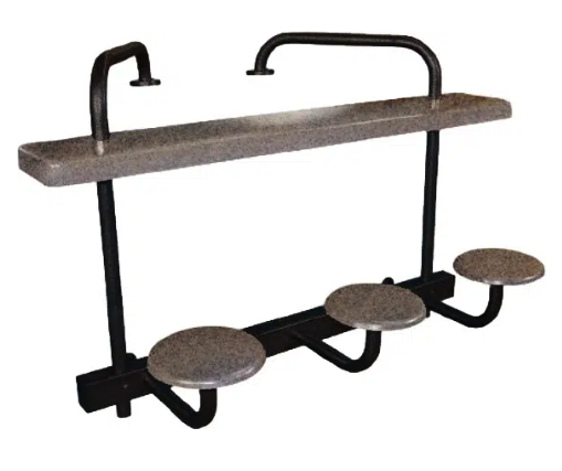 3 Seat Swim-Up Bar, Copper Vein Frame, Granite Sand Top