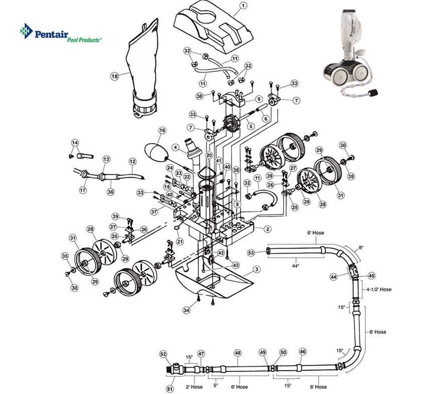 PENTAIR Kreepy Krauly® Legend® Pressure -Side Inground Pool