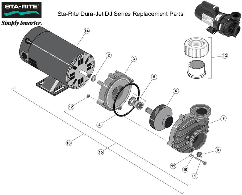 century flex 48 pump parts