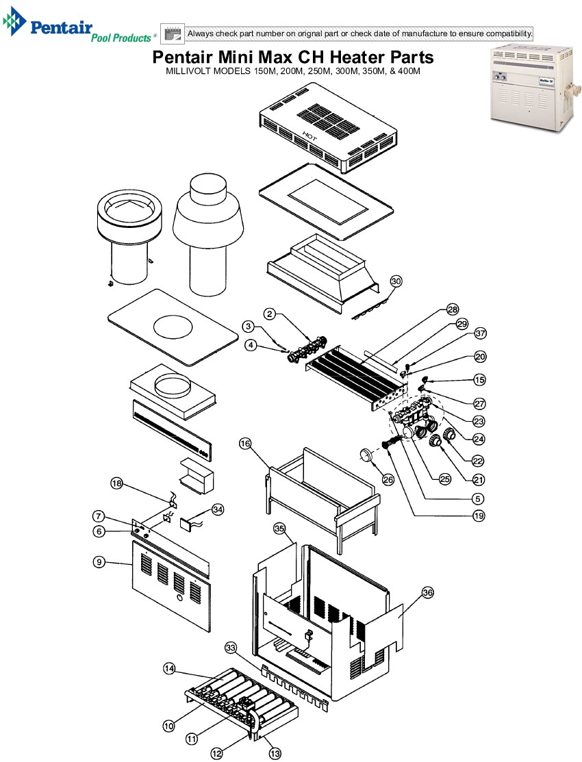 minoruページ pentair_mini_max_ch_heater_par