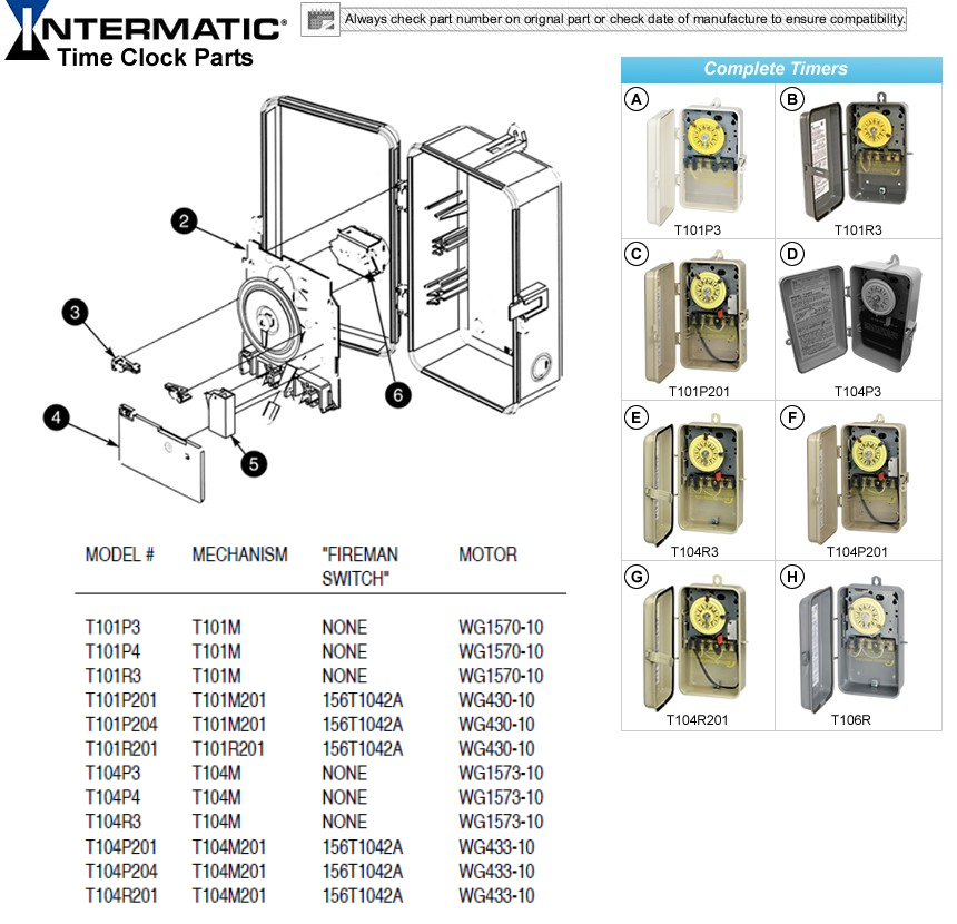 Intermatic Time Clock Parts