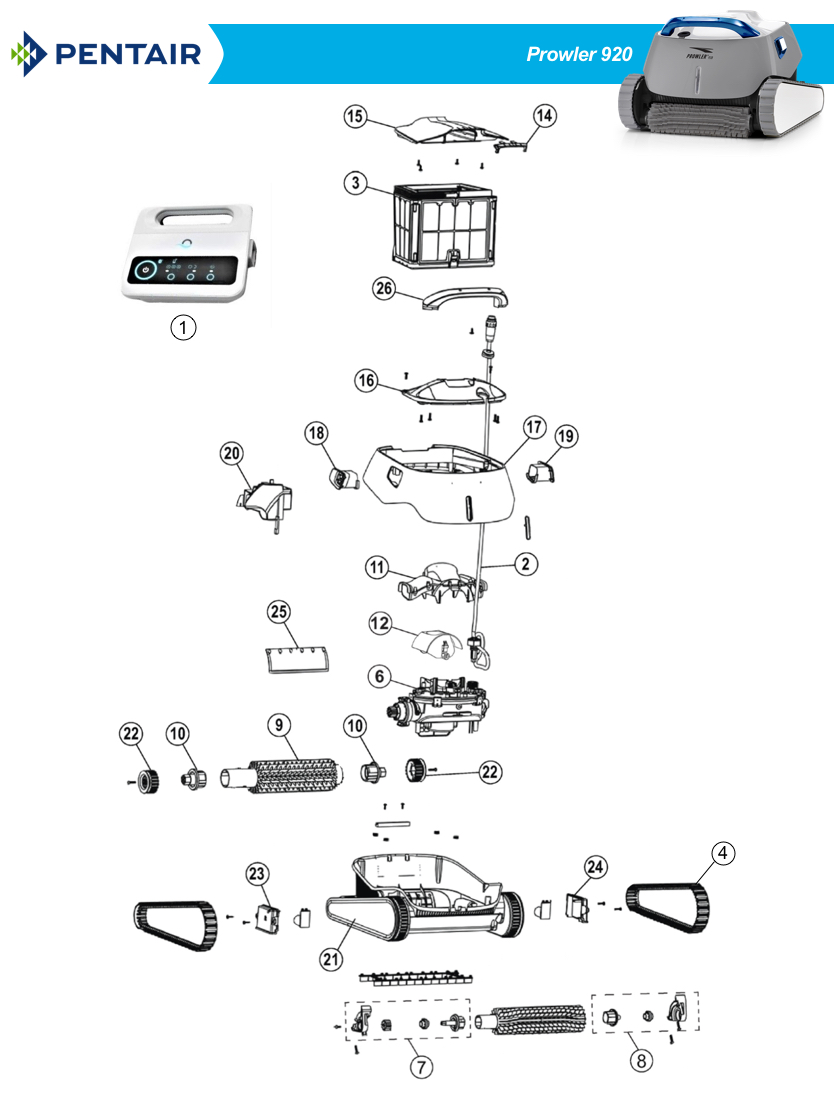 kreepy-krauly-prowler-920-pool-cleaner-parts