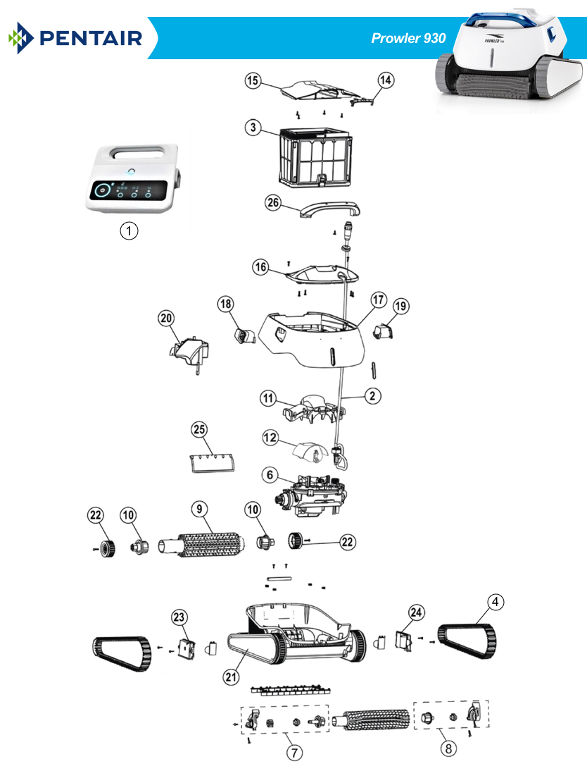 pentair prowler 930 parts