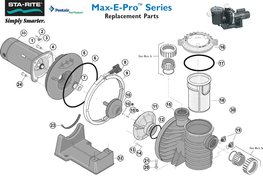 25304-000-020 SUPER PRO PUMP LID - STA 5 DURA / MAX - Pool and Spa Parts  Superstore