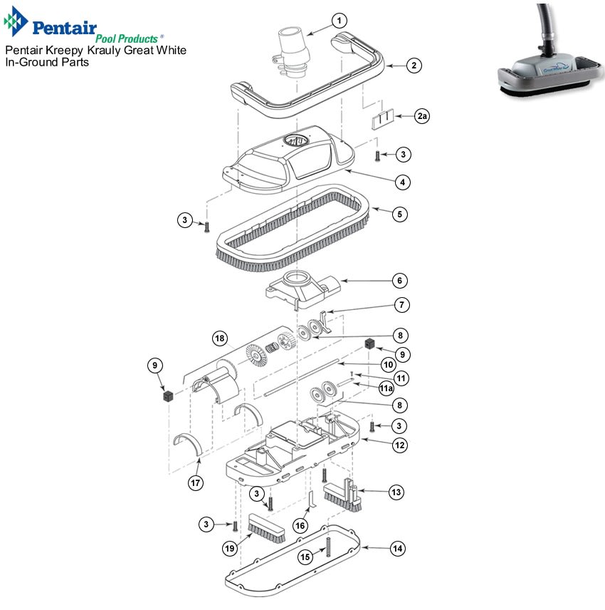 Sta-Rite Great White GW9500 Pool Cleaner Parts