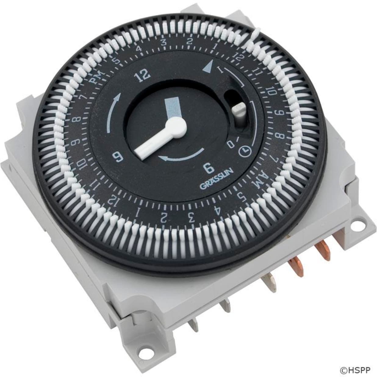 24 Hour Time Clock w/ Manual Override, 120V