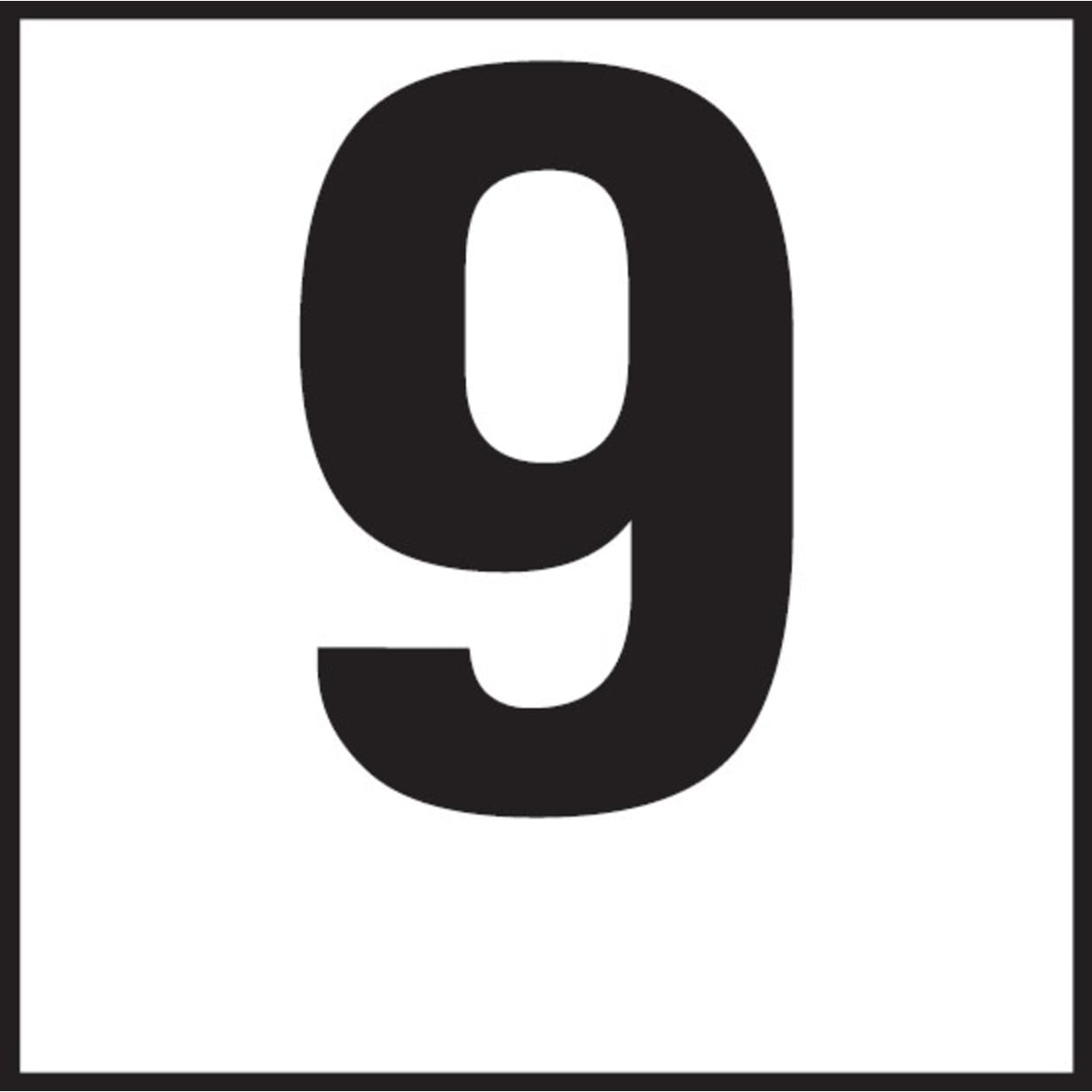 9 6x6 Tile, 4", Top Print Numbers, Smooth (Waterline), Depth Marker