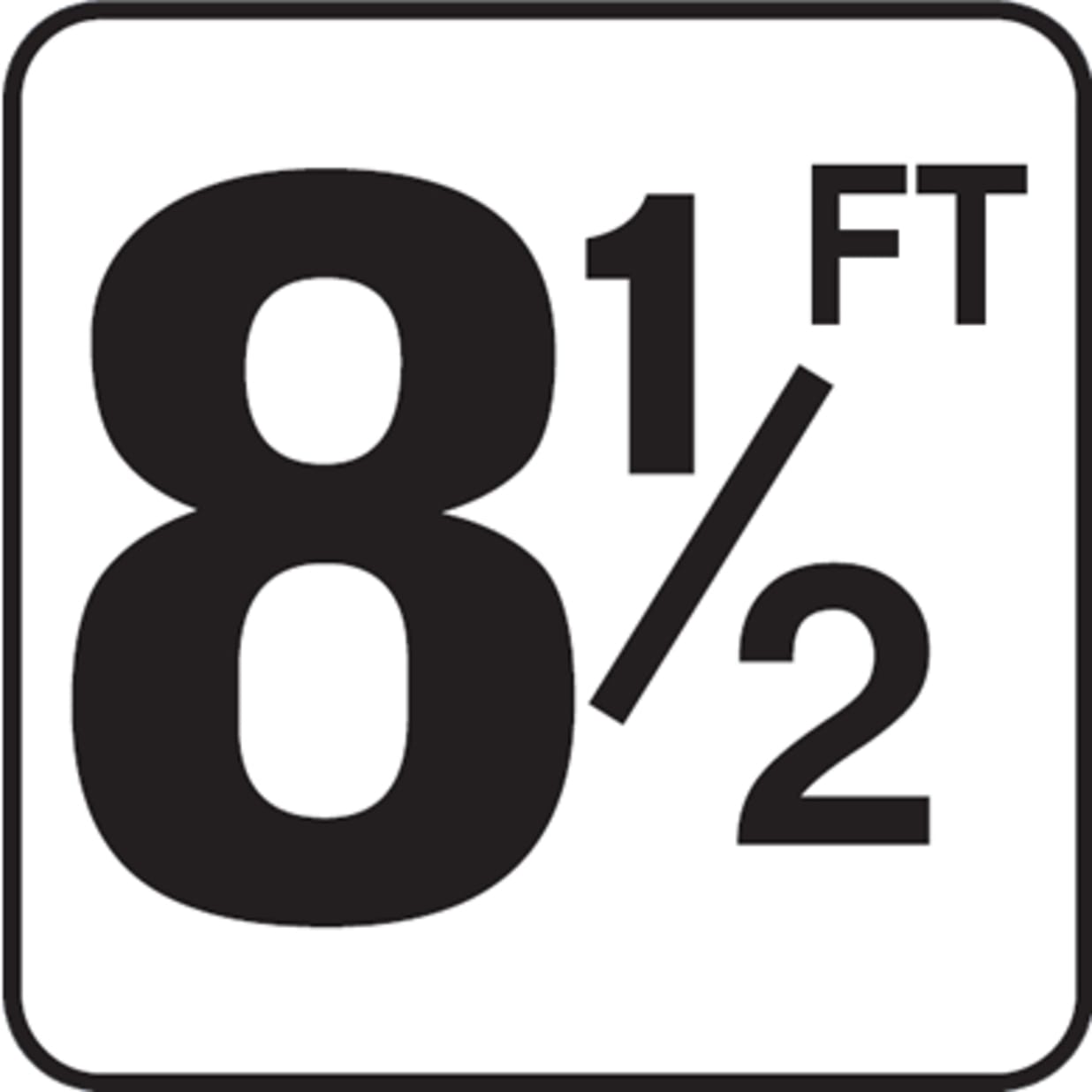 8-1/2 with FT 6x6 Stick-On, 4" Numbers, Vinyl