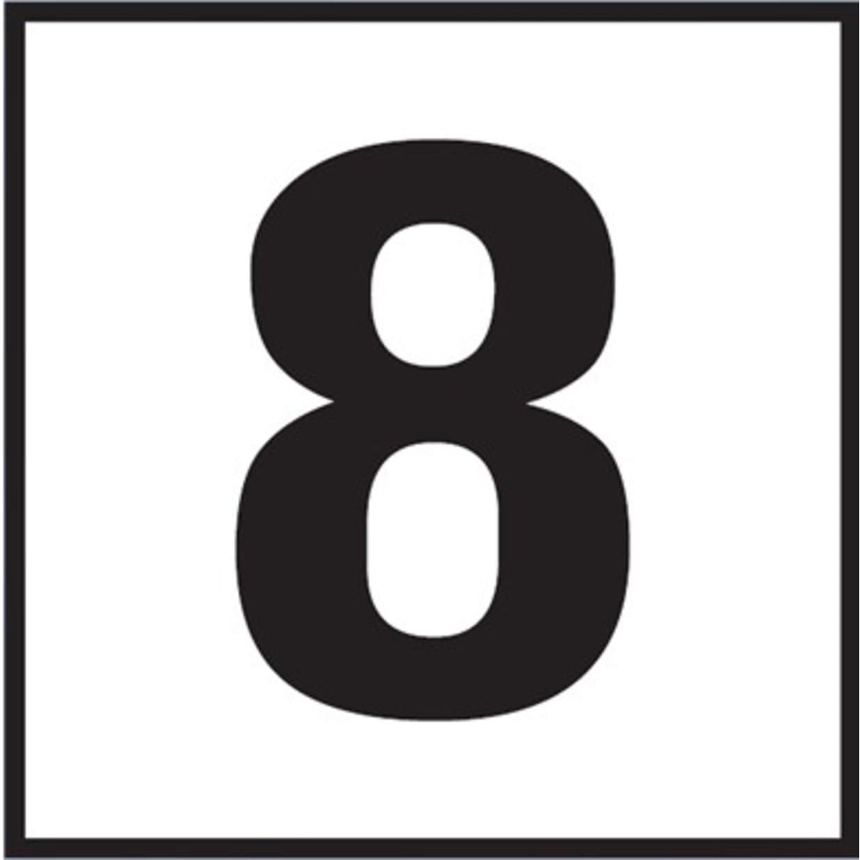 8 6x6 Tile, 4" Numbers, Non-Skid (Deck), Depth Marker