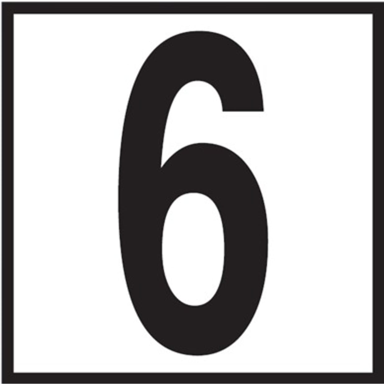 6 6x6 Tile, 5" Numbers, Non-Skid (Deck), Depth Marker