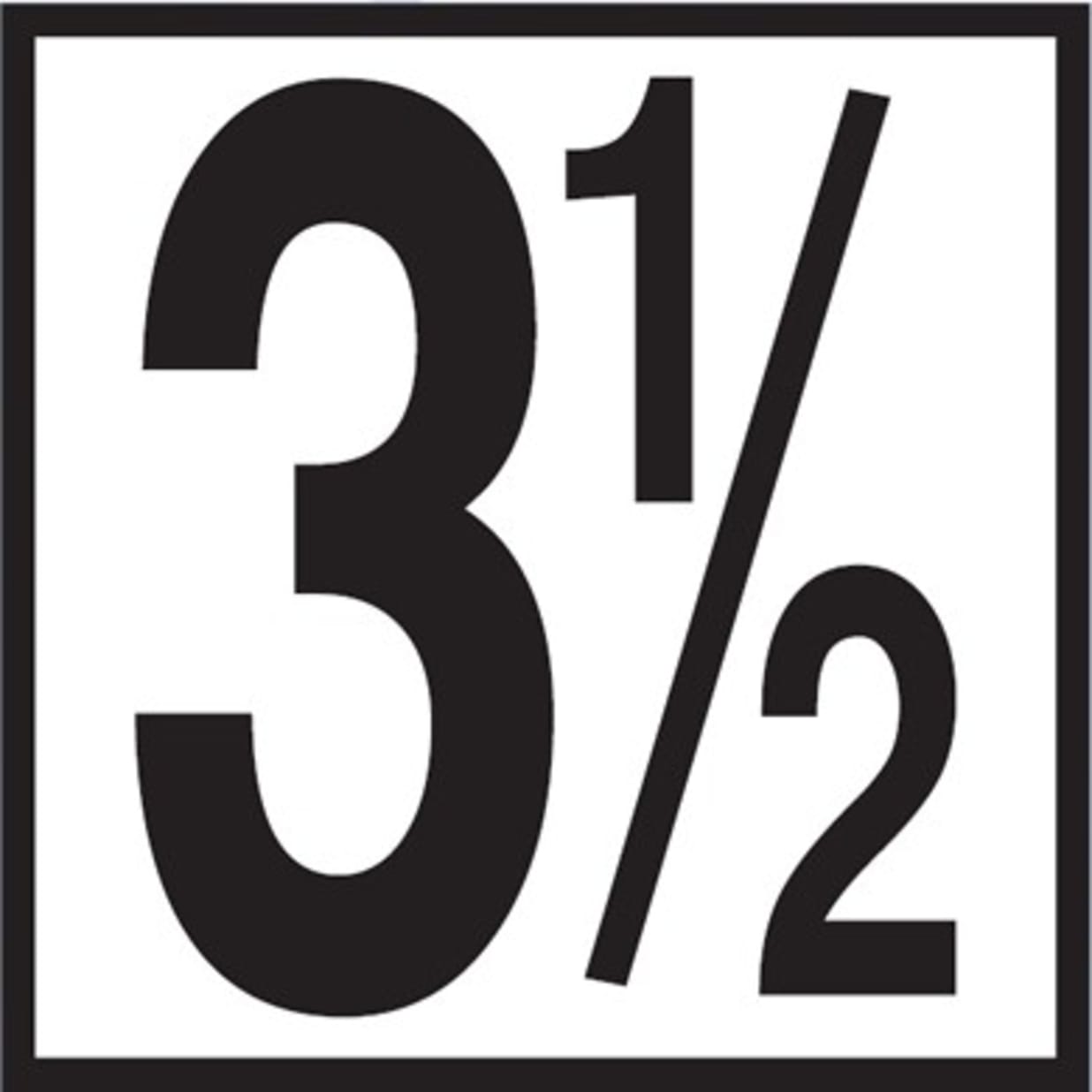 3-1/2 6x6 Tile, 5" Numbers, Smooth (Waterline), Depth Marker