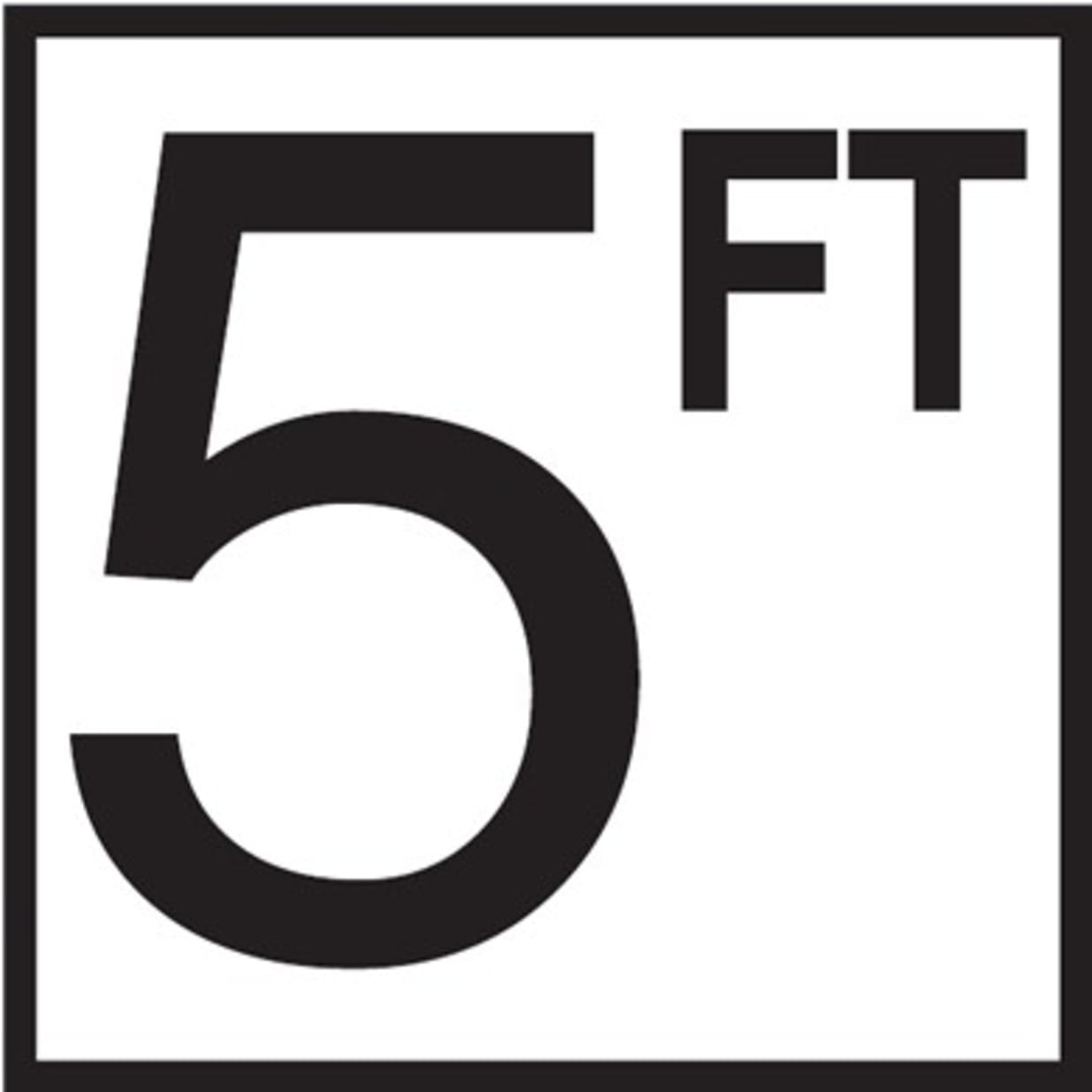 5 with FT 8x8 Tile, 6" Numbers, Non-Skid (Deck), Depth Marker