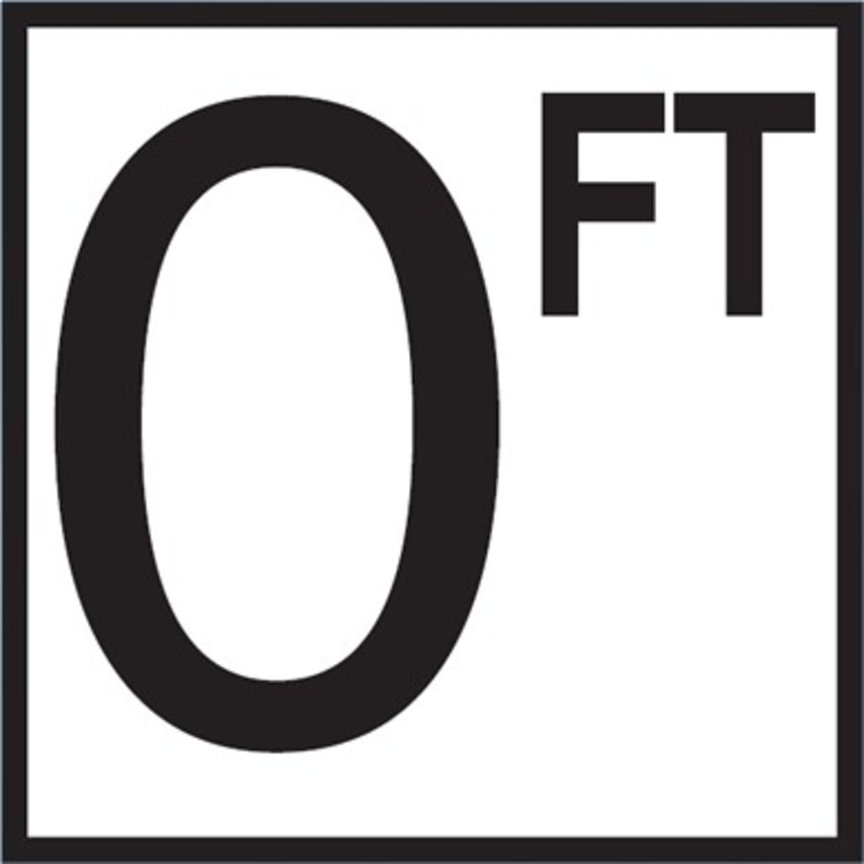 0 with FT 8x8 Tile, 6" Numbers, Non-Skid (Deck), Depth Marker