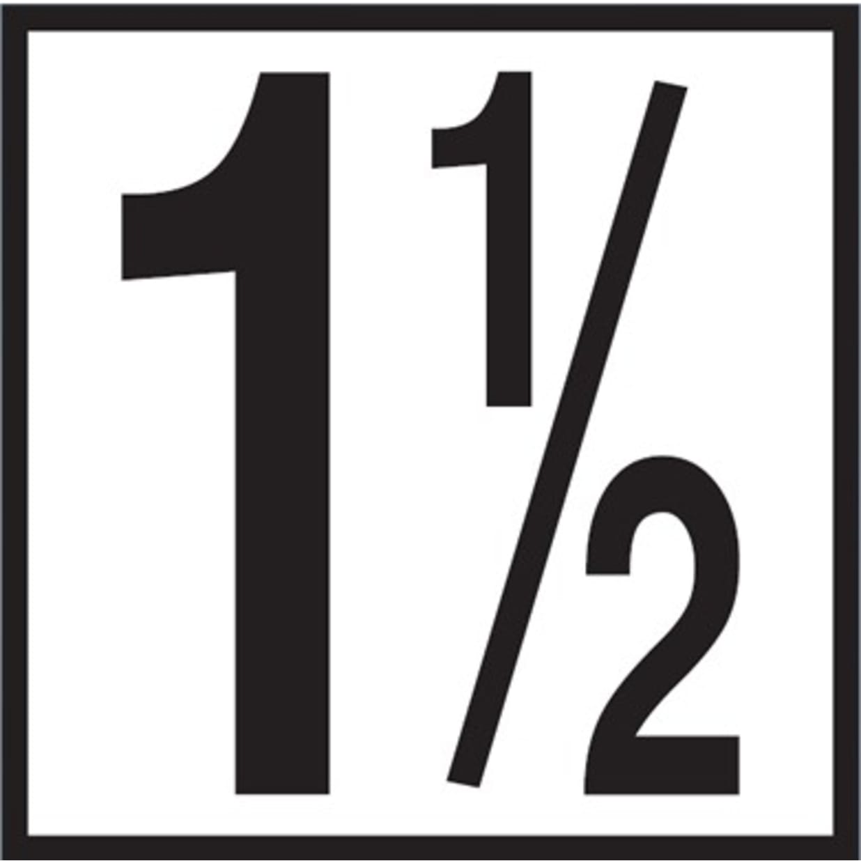 1-1/2 6x6 Tile, 5" Numbers, Smooth (Waterline), Depth Marker