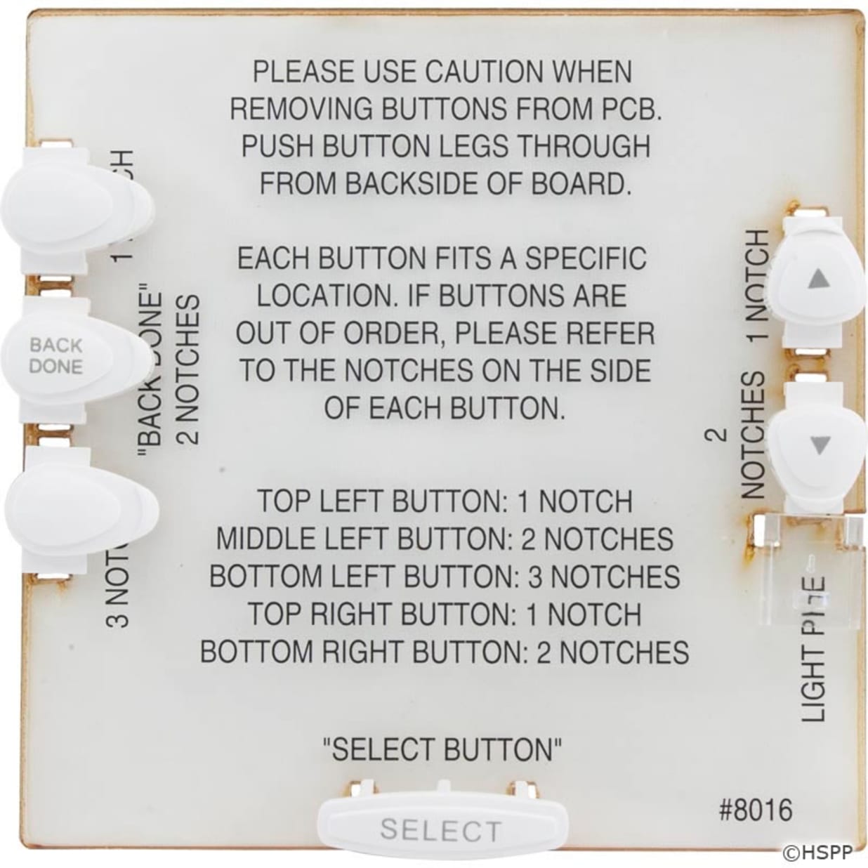 Replacement Buttons, AquaLink OneTouch, White