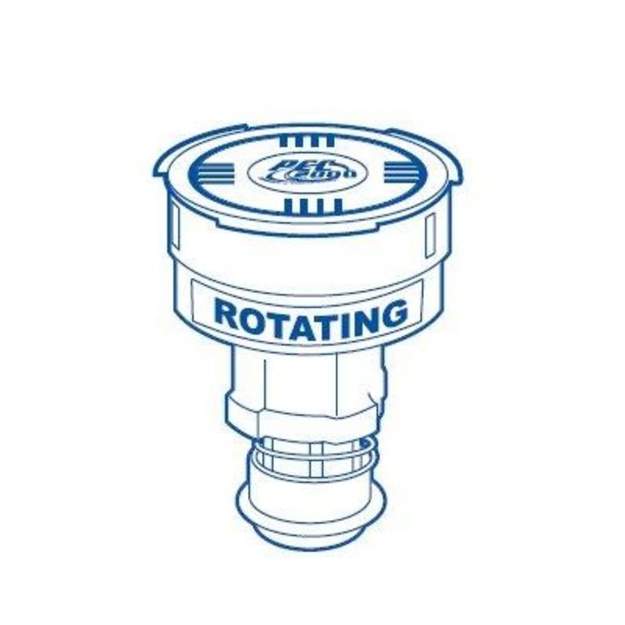 PCC2000 Rotating Nozzle w/ Jet Inserts, Light Gray
