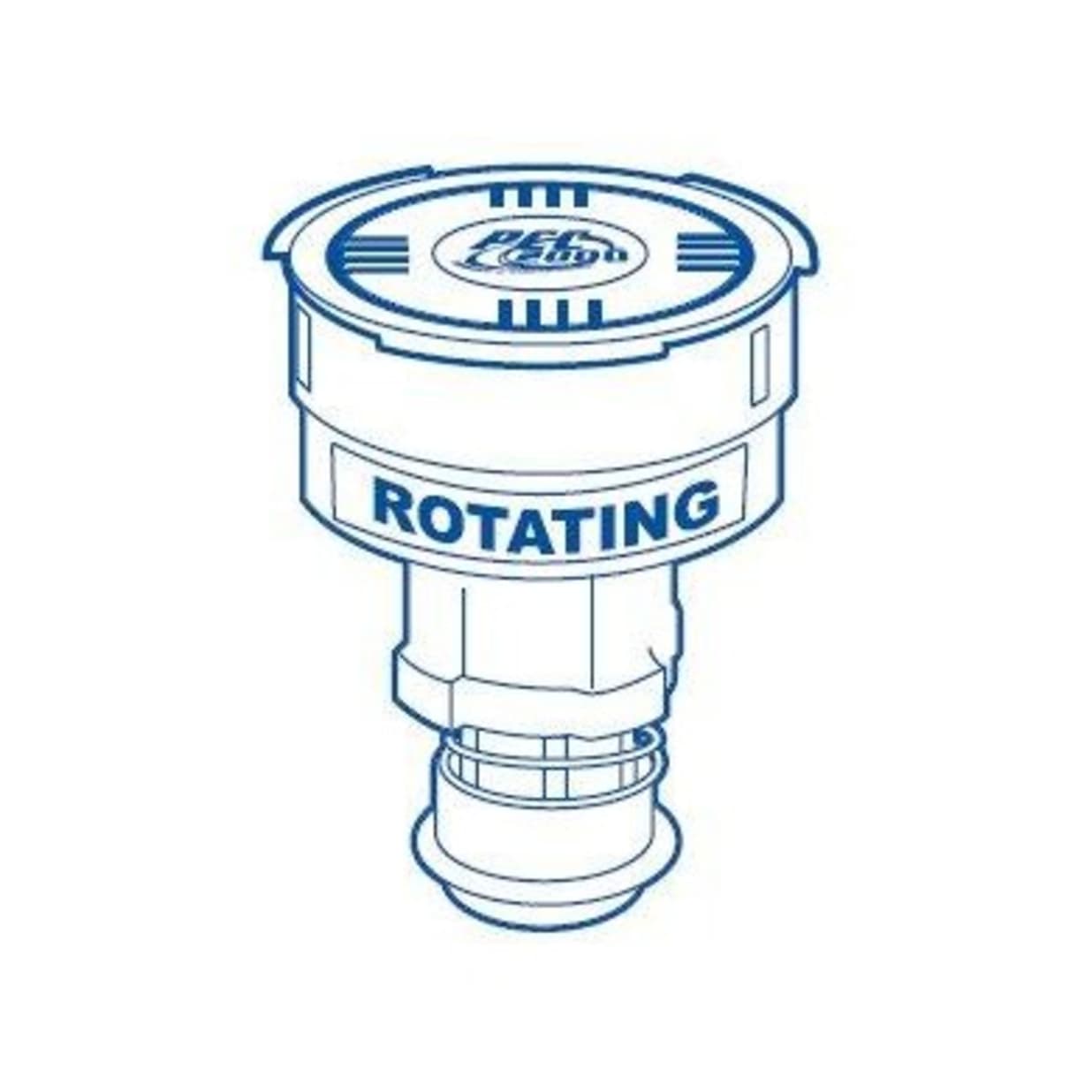 PCC2000 Rotating Nozzle w/ Jet Inserts, Light Blue