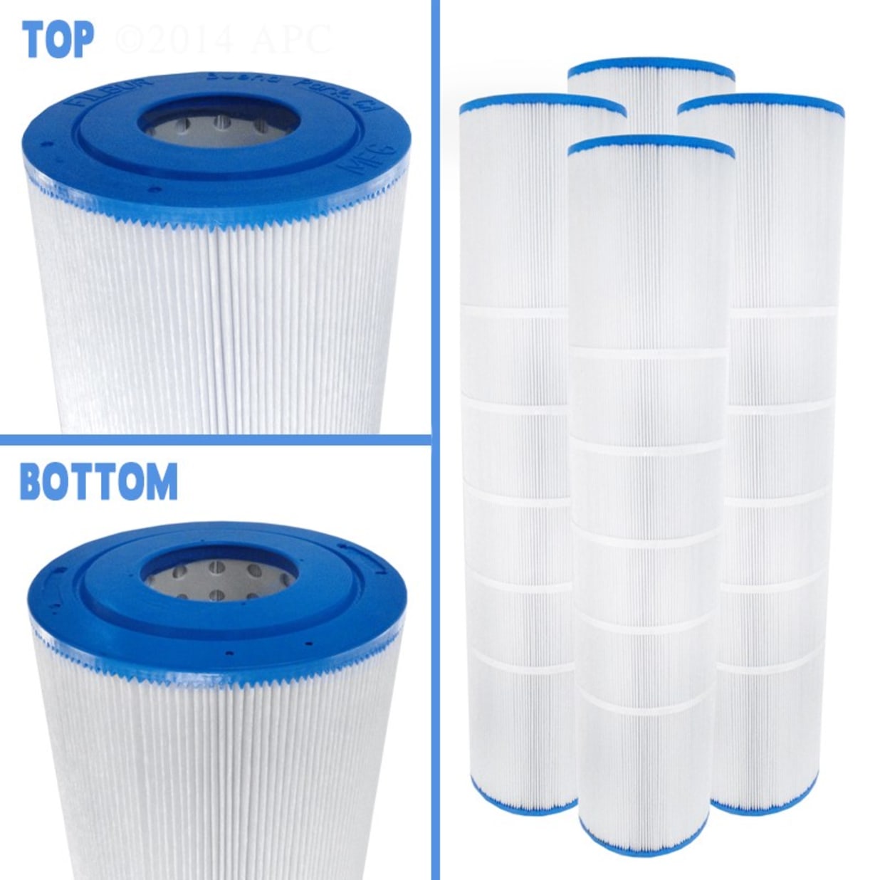 520 SQFT Filter Cartridge Pack, Clean & Clear Plus 520, Crystal Water