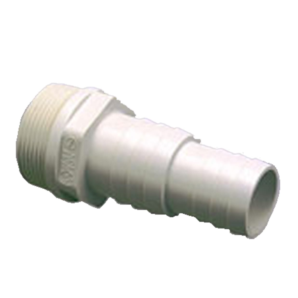 1.5" MPT Hose Barb Adapter, White