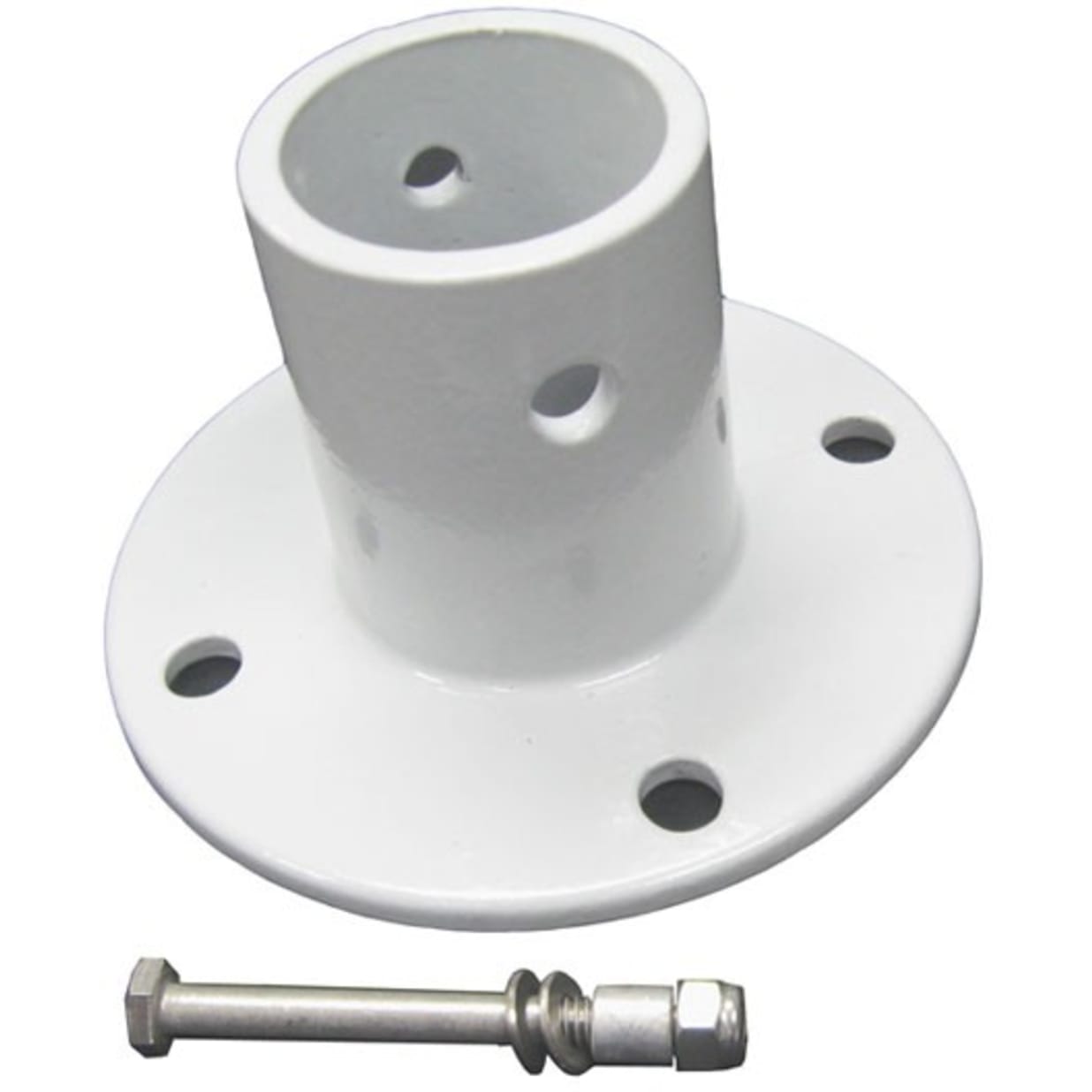 Aluminum Deck Flange Anchor, White