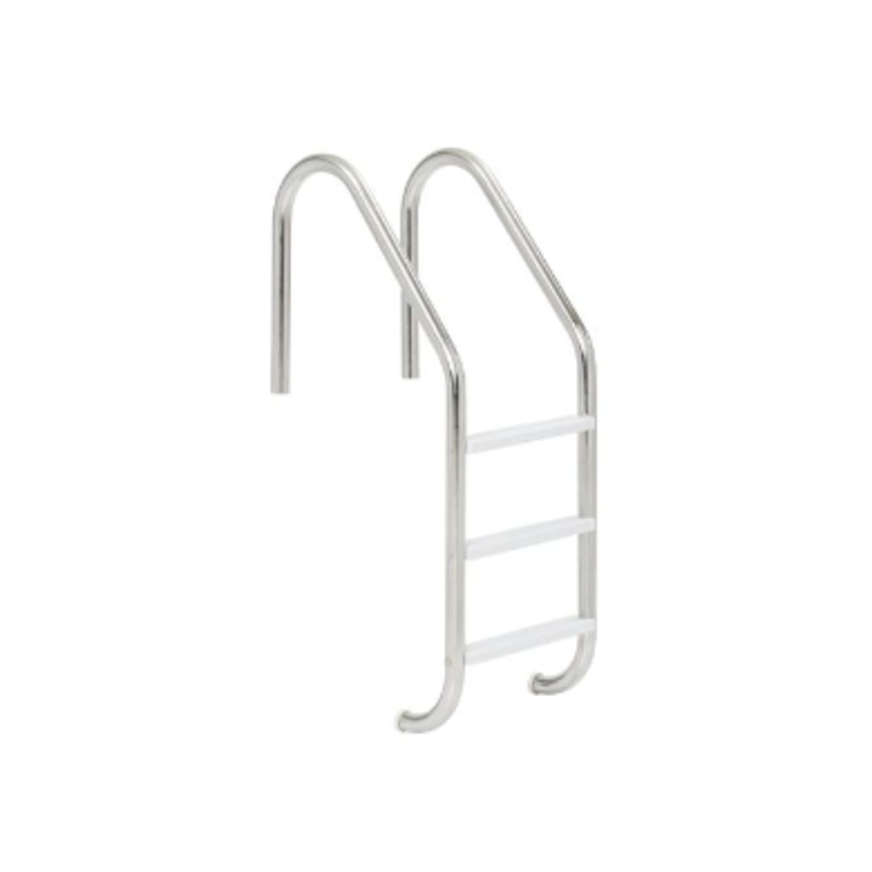 24" 3-Step Econom Vinyl Liner Ladder, Rock Gray, w/ Escutcheons
