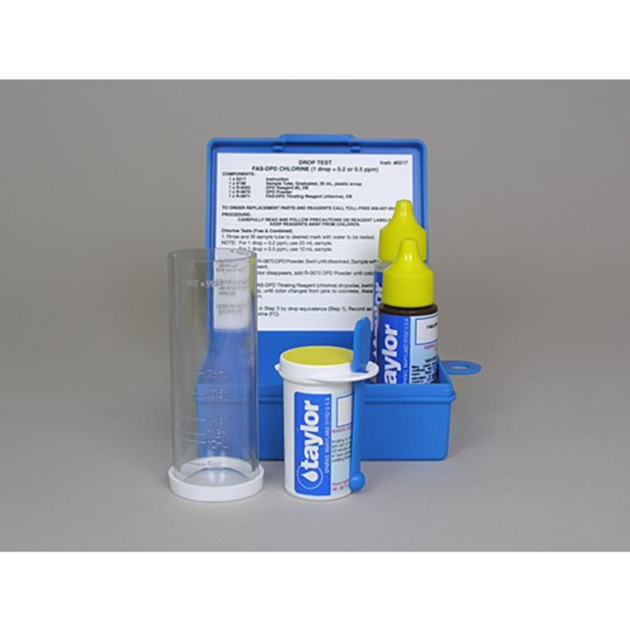 Drop Test, Chlorine (free/combined), FAS-DPD, 1 drop = 0.2 or 0.5 ppm, .75 oz