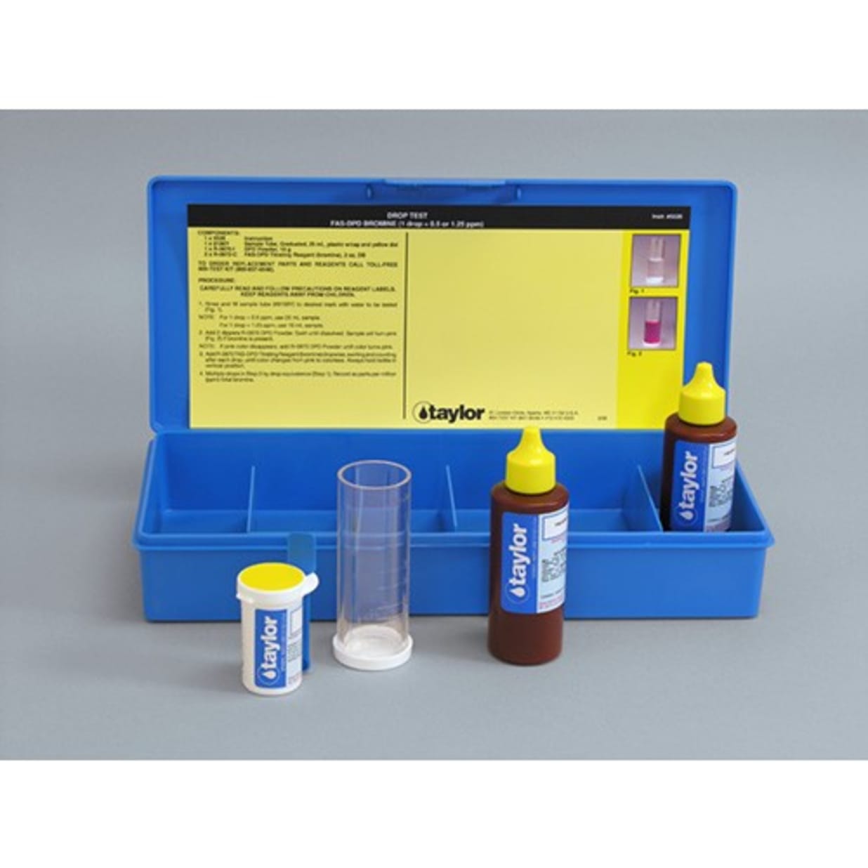 Drop Test, Bromine (total), FAS-DPD, 1 drop = 0.5 or 1.25 ppm, 2 oz