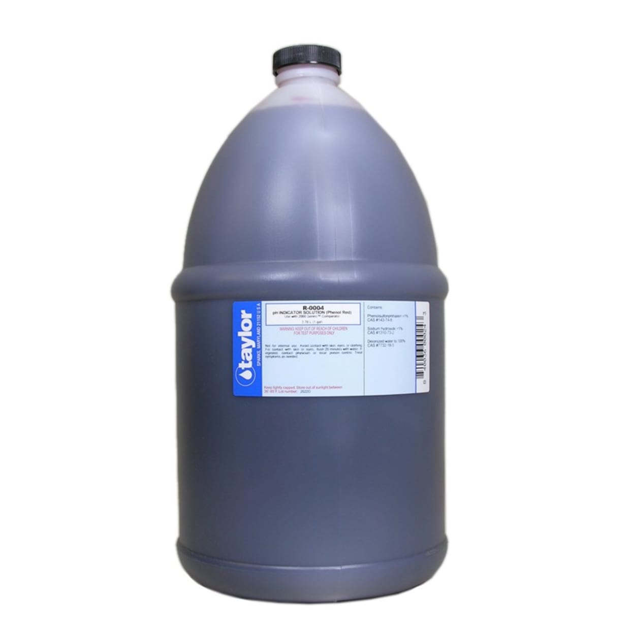 Phenol Red #4 pH Indicator Solution, 1 Gallon