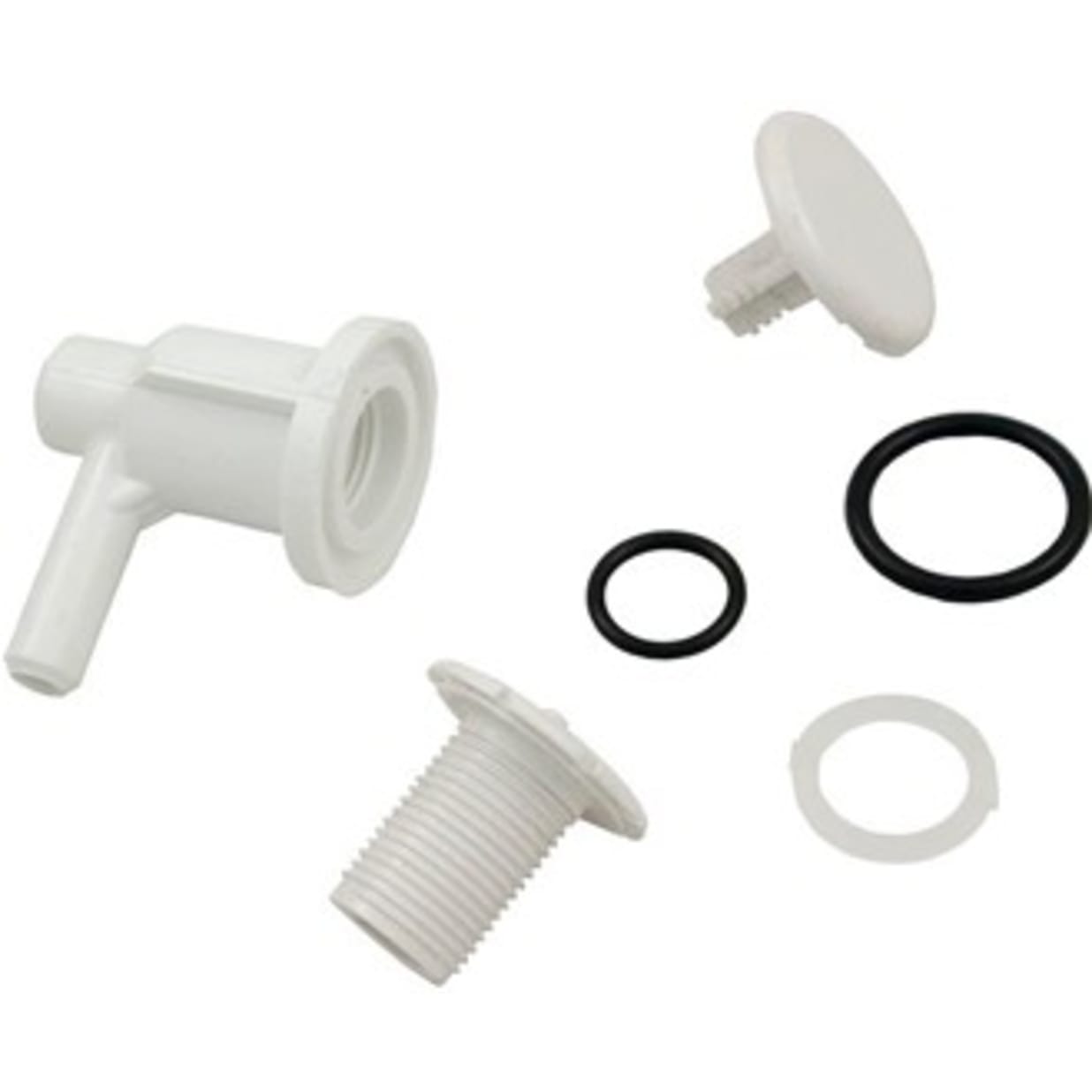 Lo Pro Air Injector 3/8" Barb Body, 90 Degree, Elbow, White