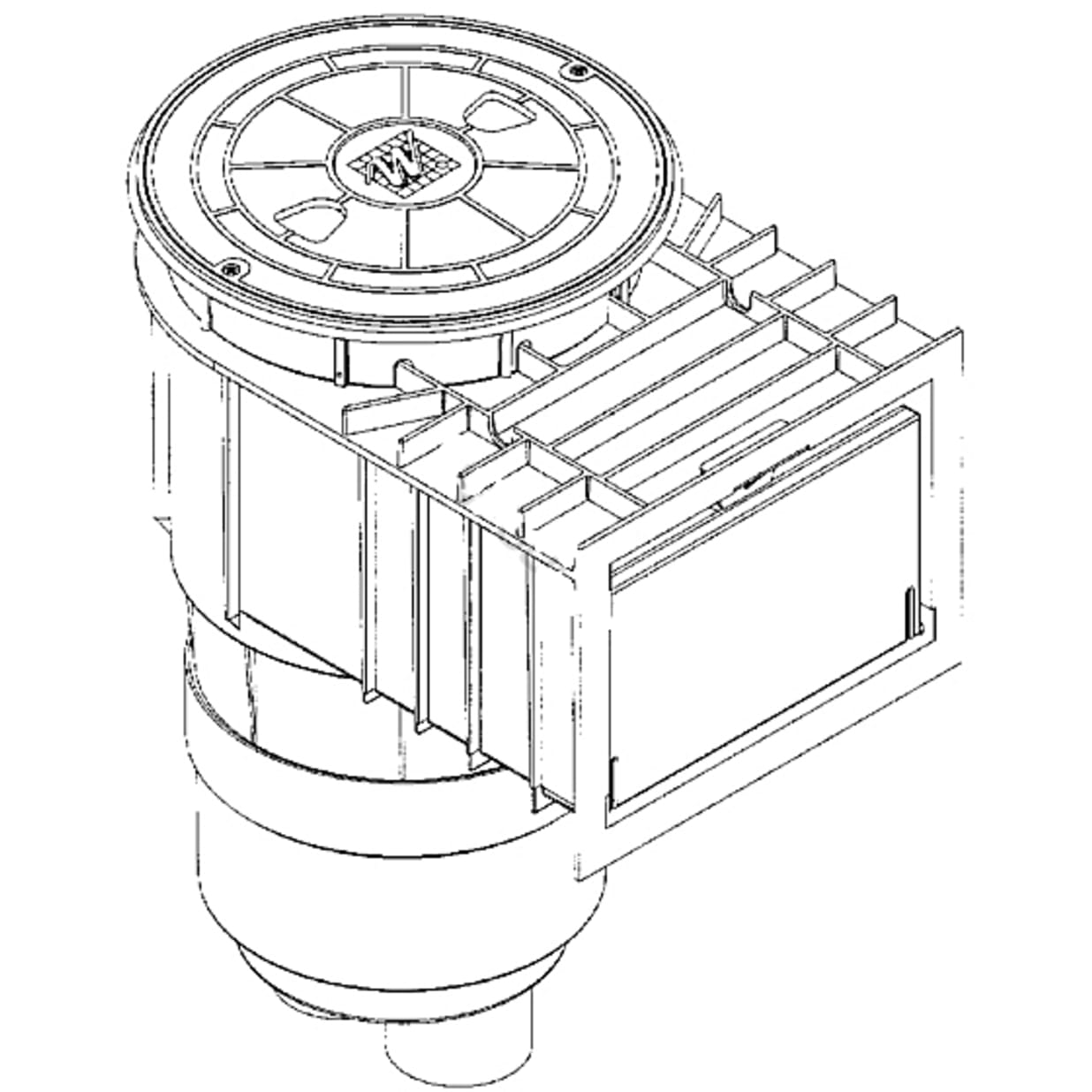 2" Renegade In-Ground Gunite Skimmer, Tan Lid