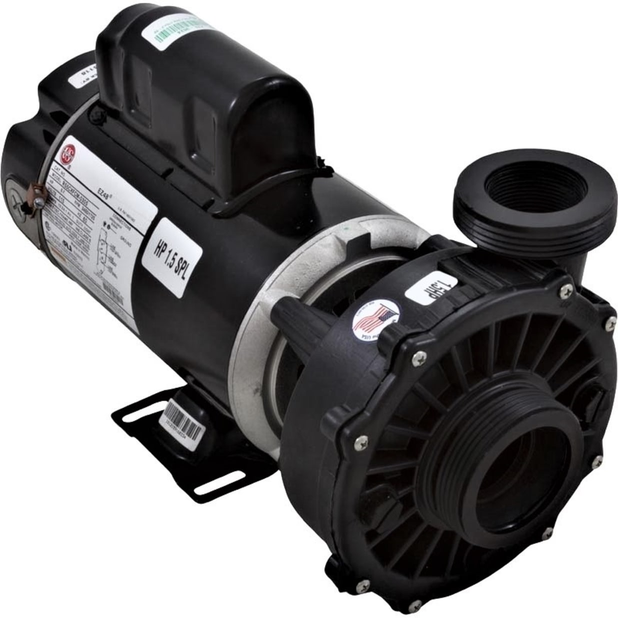 1.5HP Hi-Flo Pump, 2 Speed, 115v, 48fr, Side Discharge