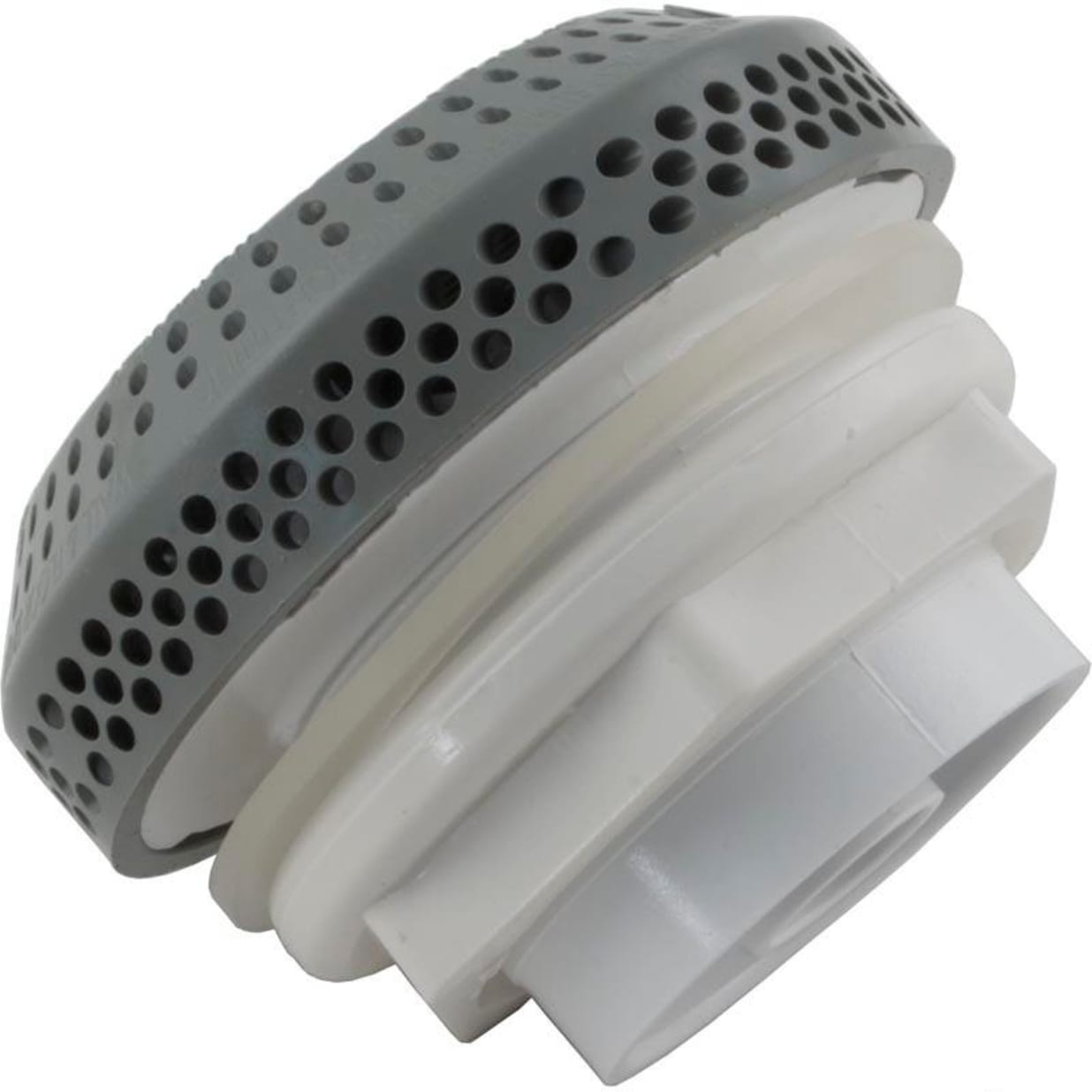 1-1/2" Hi Flo Suction Assembly, Straight, 3-3/4" Diameter, Gray, 128 GPM (VGB)