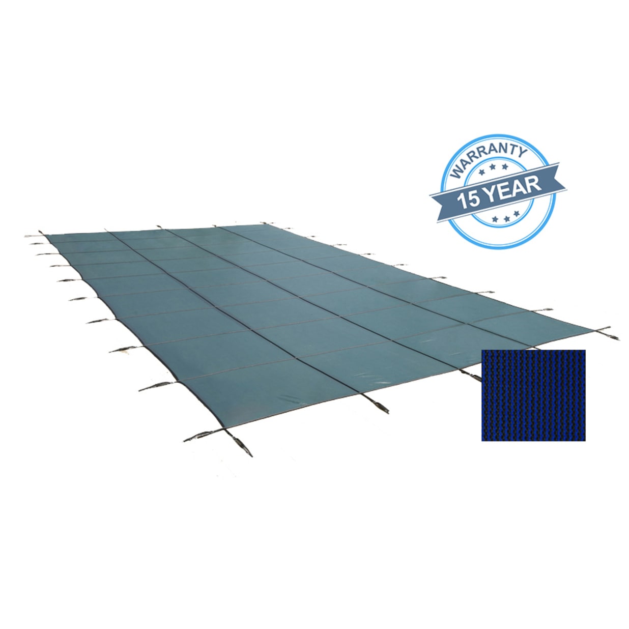 12'x20' Royal Mesh, Rectangle Safety Cover, Blue, 15 Yr. Warranty
