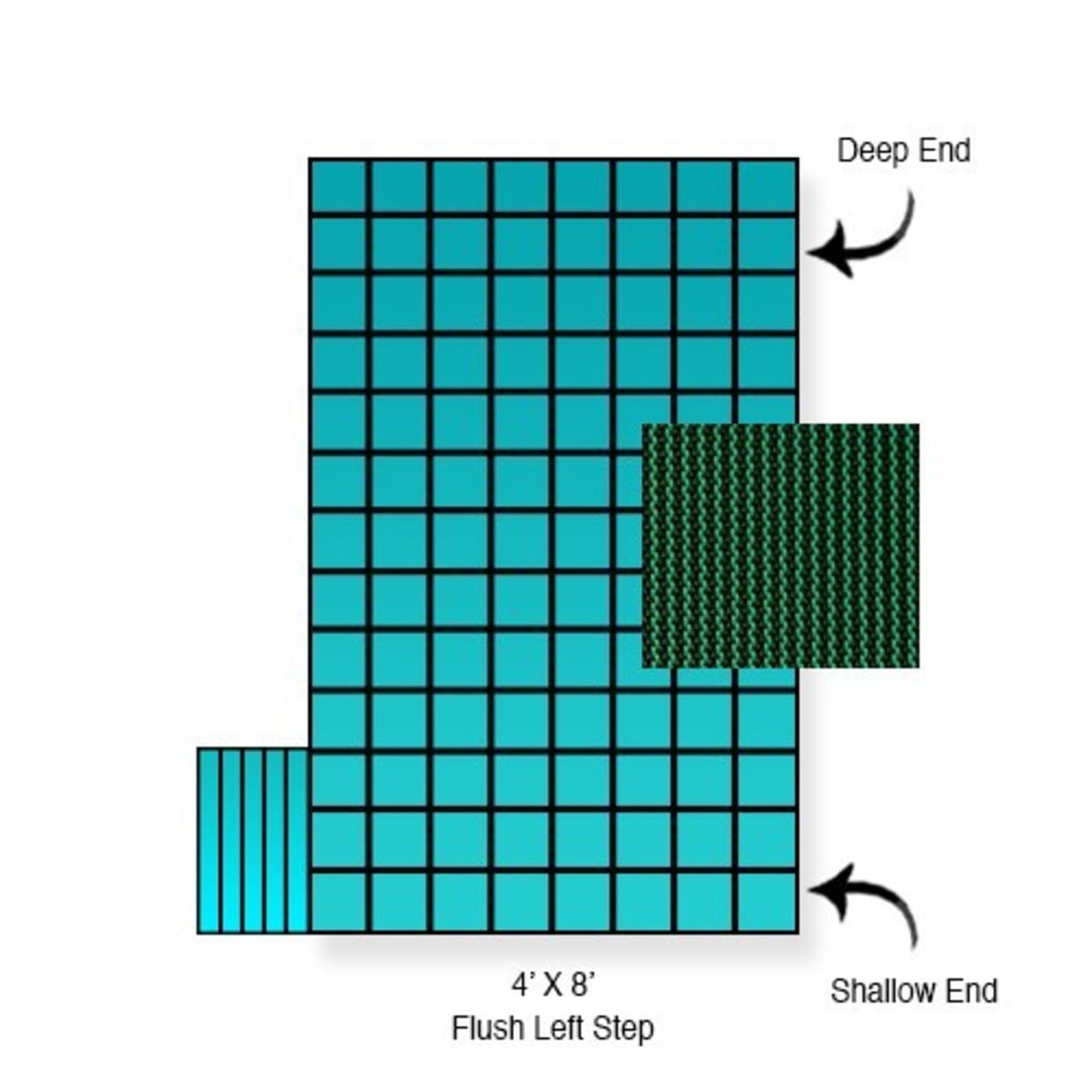 25'x45' King99 Mesh, Left Step Safety Cover, Green, 20 Yr. Warranty